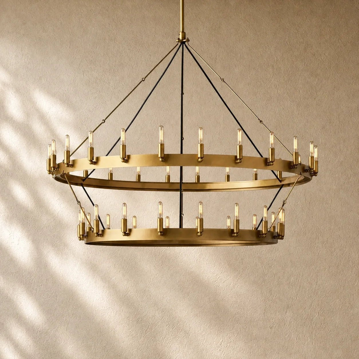 Caminon Vintage 2-Tier Round Chandelier - Zelno