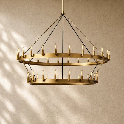Caminon Vintage 2-Tier Round Chandelier - Zelno