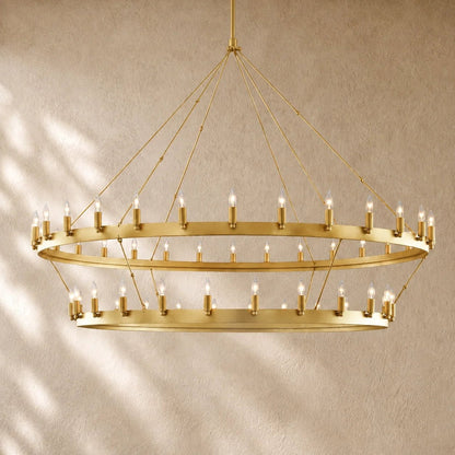 Caminon Vintage 2-Tier Round Chandelier - Zelno