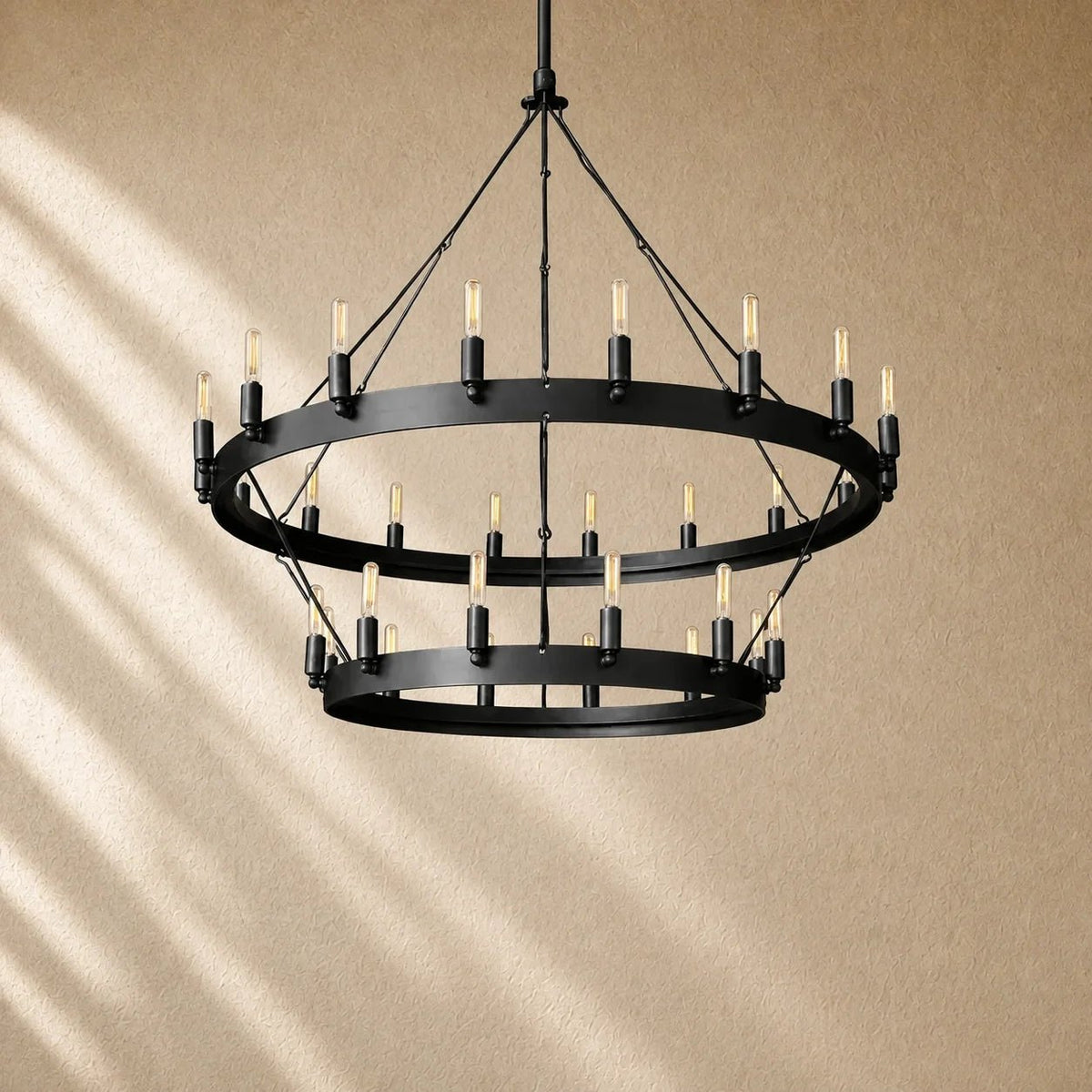 Caminon Vintage 2-Tier Round Chandelier - Zelno