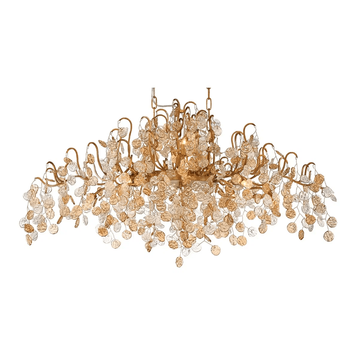 Campo Linear Chandelier 10 Light 45"W - Zelno Lighting