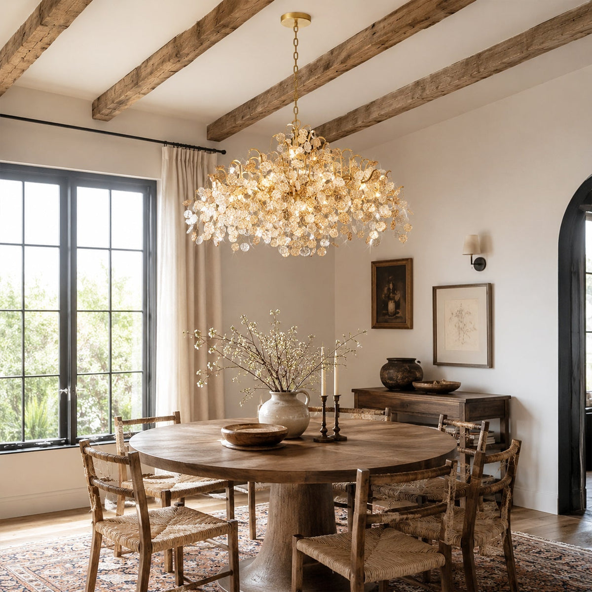 Campo Round Chandelier 8 Light 26"W - Zelno Lighting