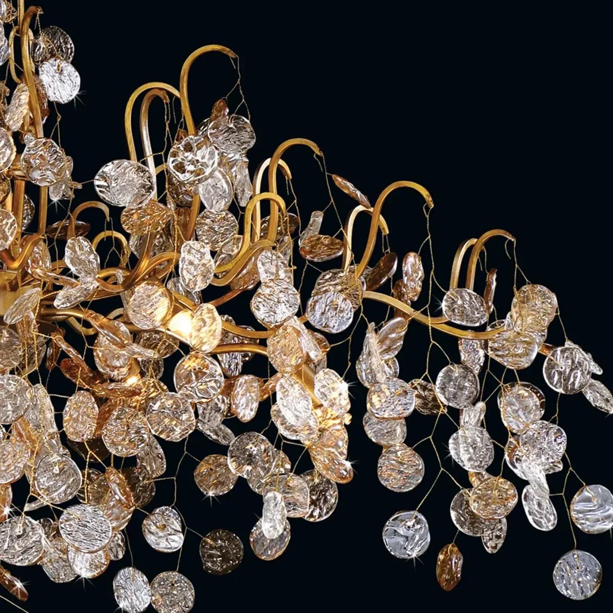 Campo Round Multi-Tier Chandelier 33-Light 47"W - Zelno Lighting