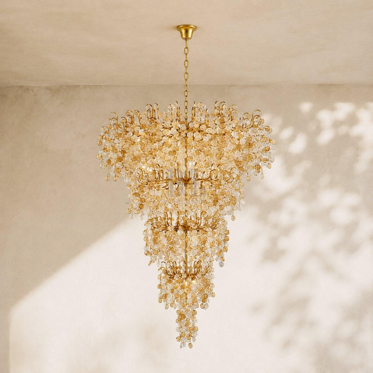 Campo Round Multi-Tier Chandelier 33-Light 47"W - Zelno Lighting