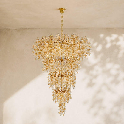 Campo Round Multi-Tier Chandelier 33-Light 47"W - Zelno Lighting