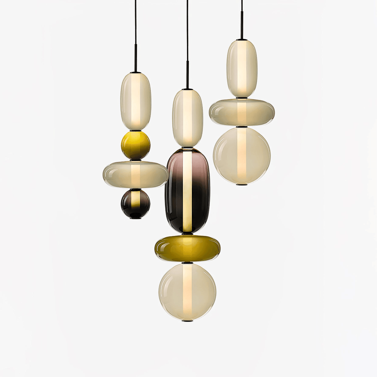 Candied Glass Combo Pendant Light - Zelno Lighting