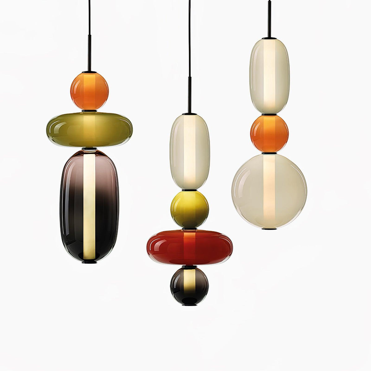 Candied Glass Combo Pendant Light - Zelno Lighting