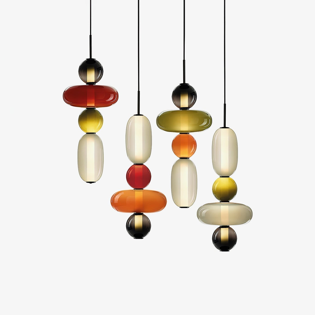 Candied Glass Combo Pendant Light - Zelno Lighting