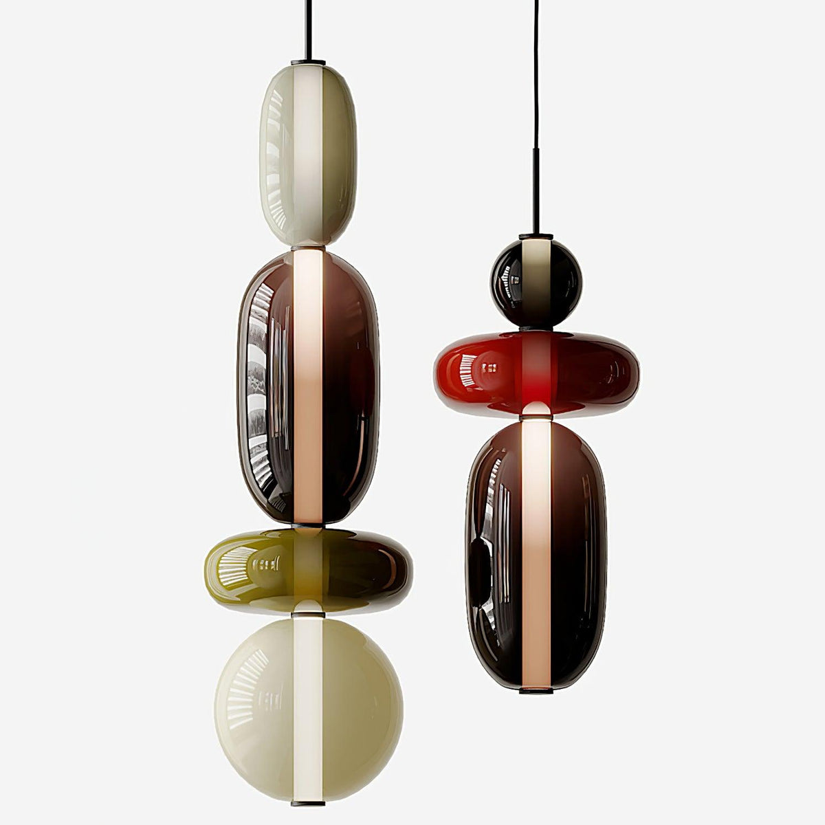 Candied Glass Combo Pendant Light - Zelno Lighting