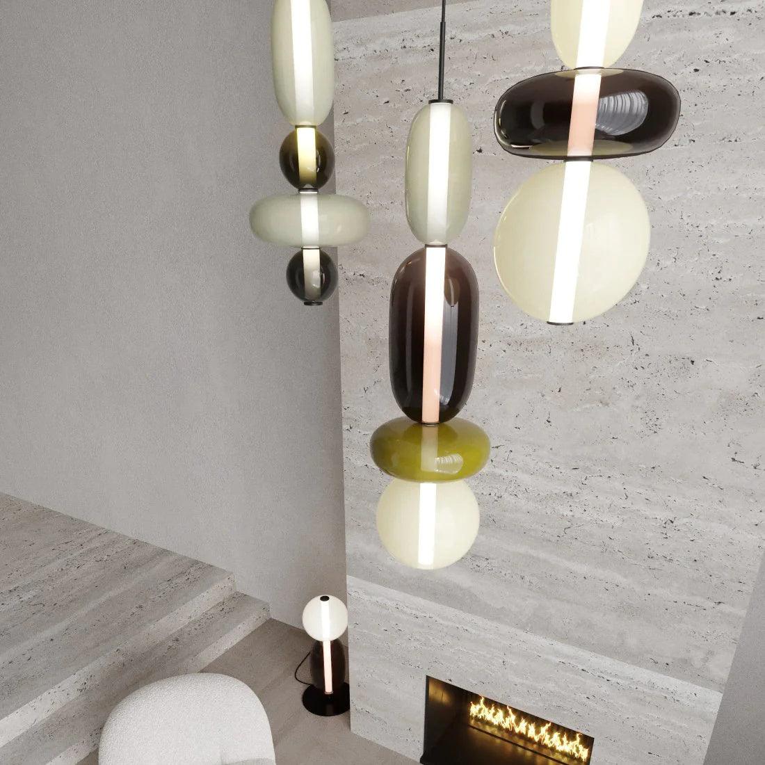 Candied Glass Combo Pendant Light - Zelno Lighting