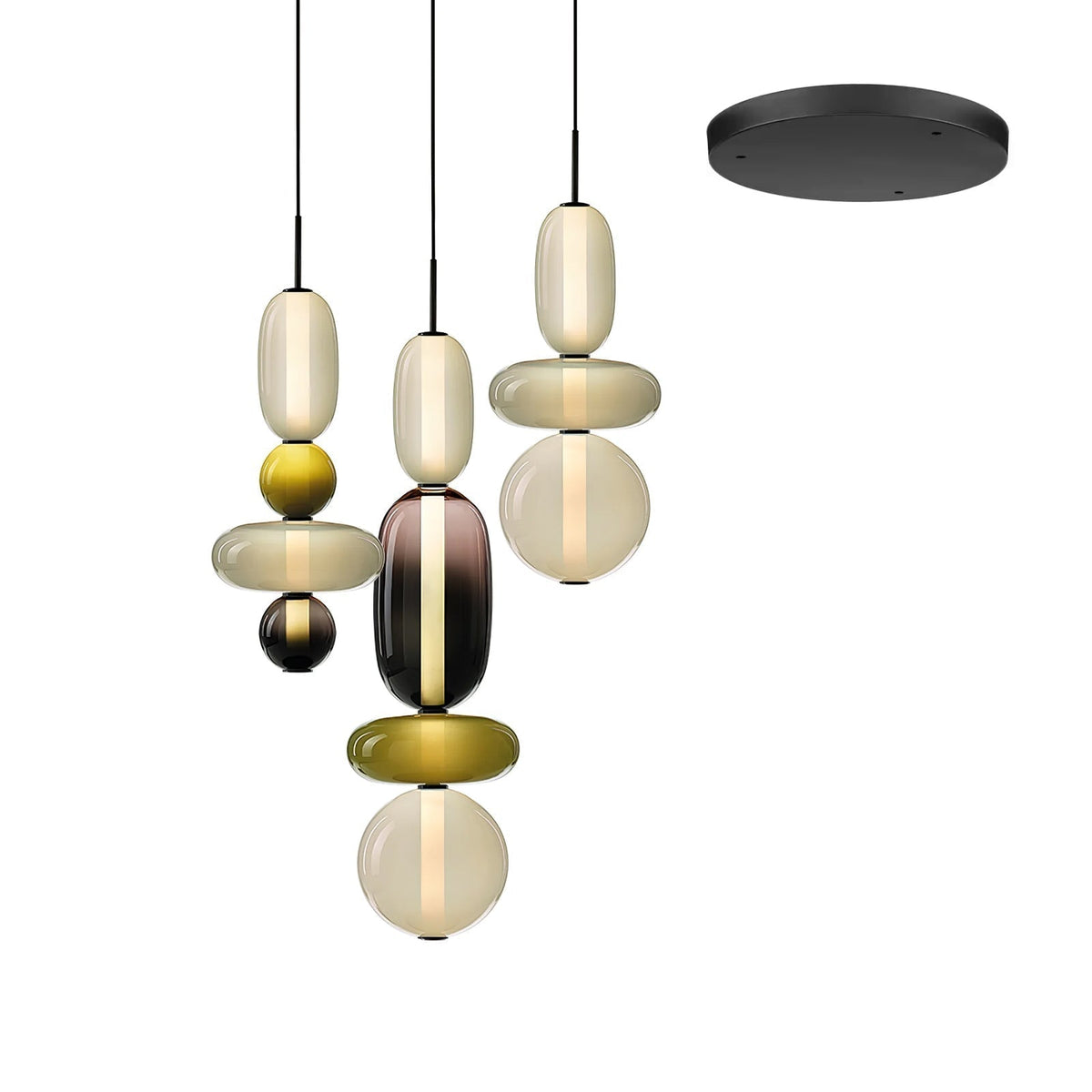Candied Glass Combo Pendant Light - Zelno Lighting