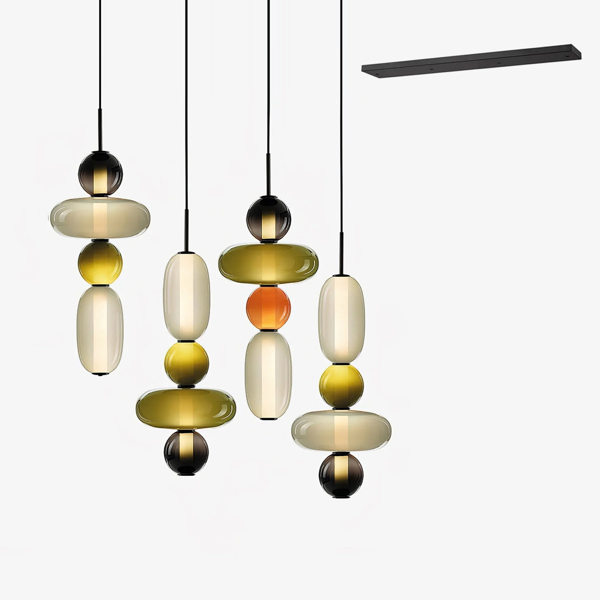 Candied Glass Combo Pendant Light - Zelno Lighting