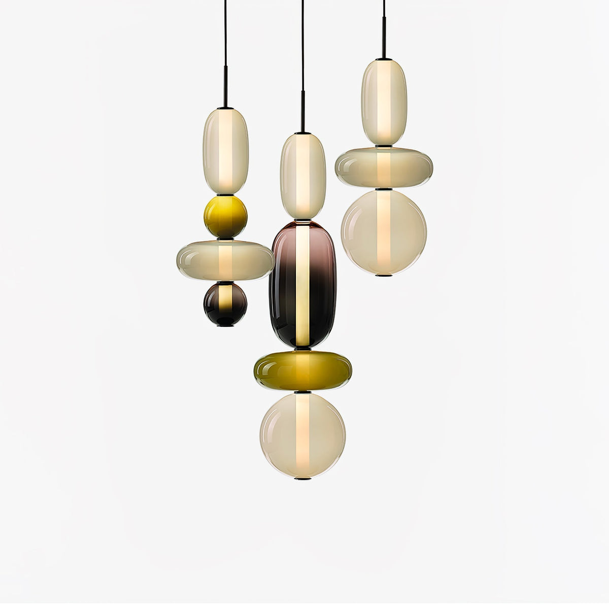 Candied Glass Combo Pendant Light - Zelno Lighting