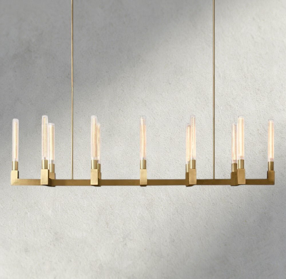 Cannel Linear Chandelier 55", 67" - Zelno
