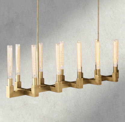 Cannel Linear Chandelier 55", 67" - Zelno