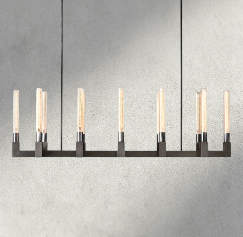 Cannel Linear Chandelier 55", 67" - Zelno