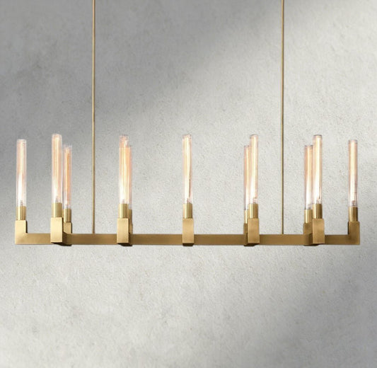 Cannel Linear Chandelier 55", 67" - Zelno