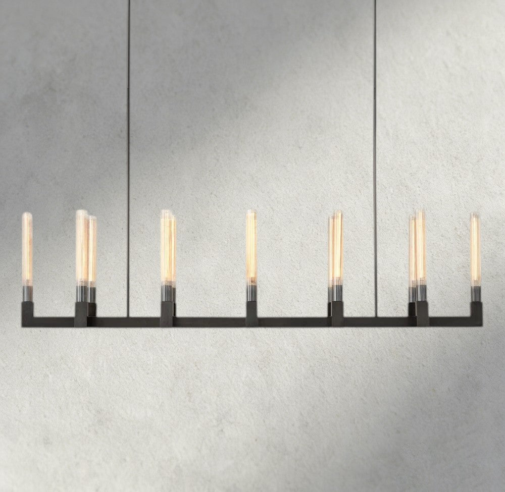 Cannel Linear Chandelier 55", 67" - Zelno
