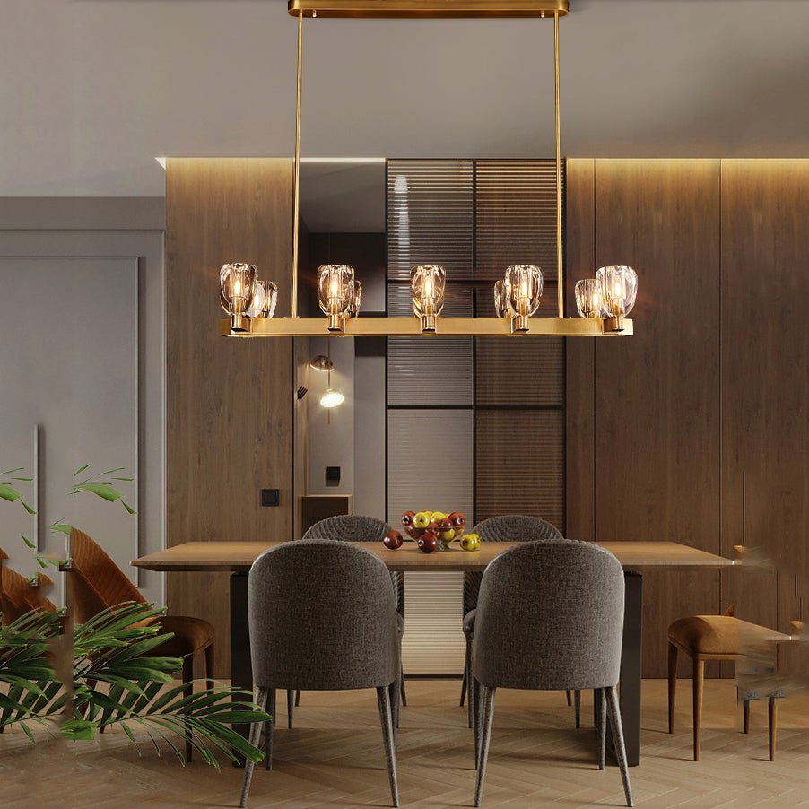 Canson Linear Modern 8 lights Dining Room Chandelier - Zelno Lighting