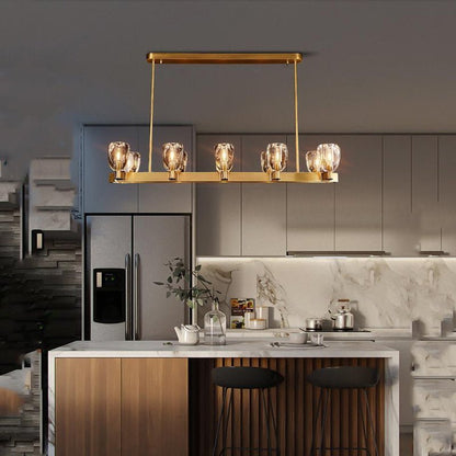 Canson Linear Modern 8 lights Dining Room Chandelier - Zelno Lighting