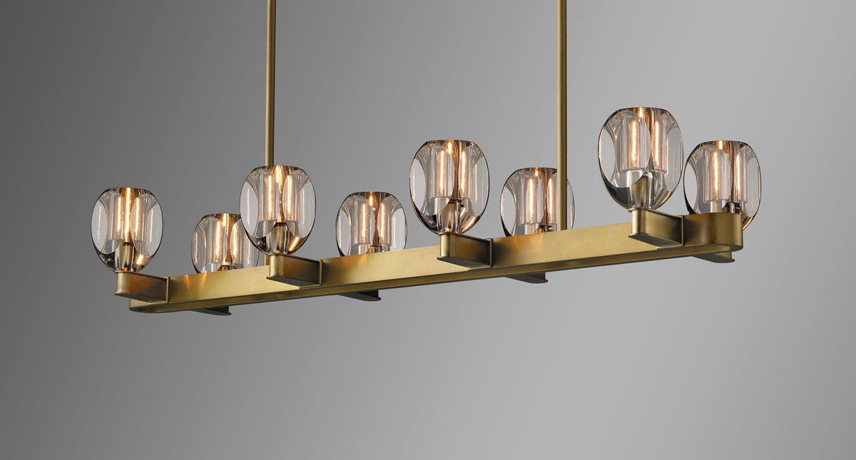 Canson Linear Modern 8 lights Dining Room Chandelier - Zelno Lighting