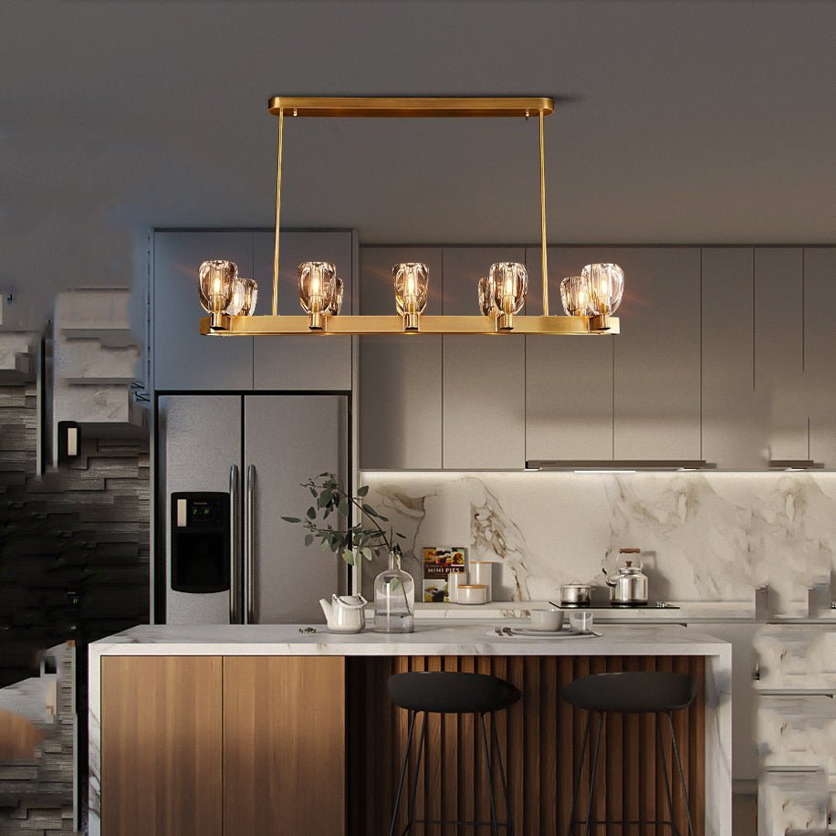 Canson Linear Modern 8 lights Dining Room Chandelier - Zelno Lighting