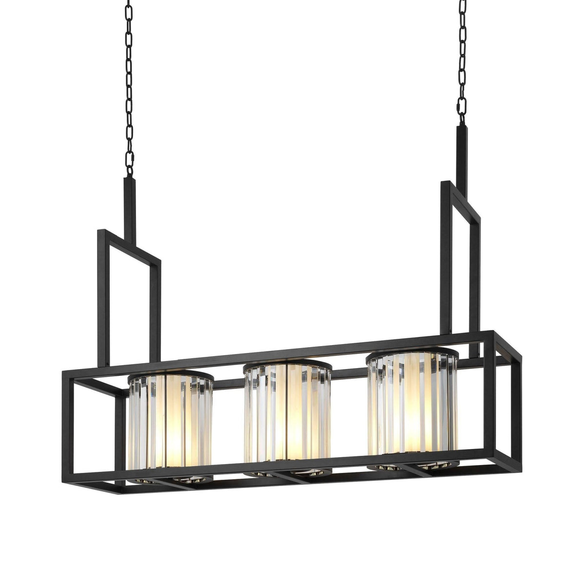 Carducci Modern Alabaster Chandelier - [Black] - Zelno Lighting