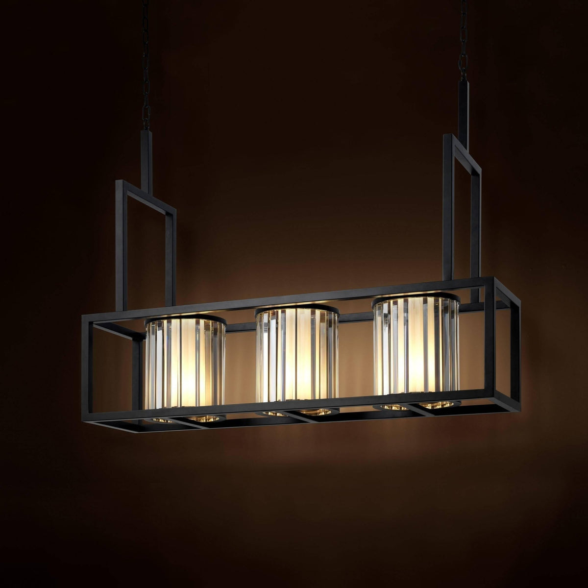 Carducci Modern Alabaster Chandelier - [Black] - Zelno Lighting