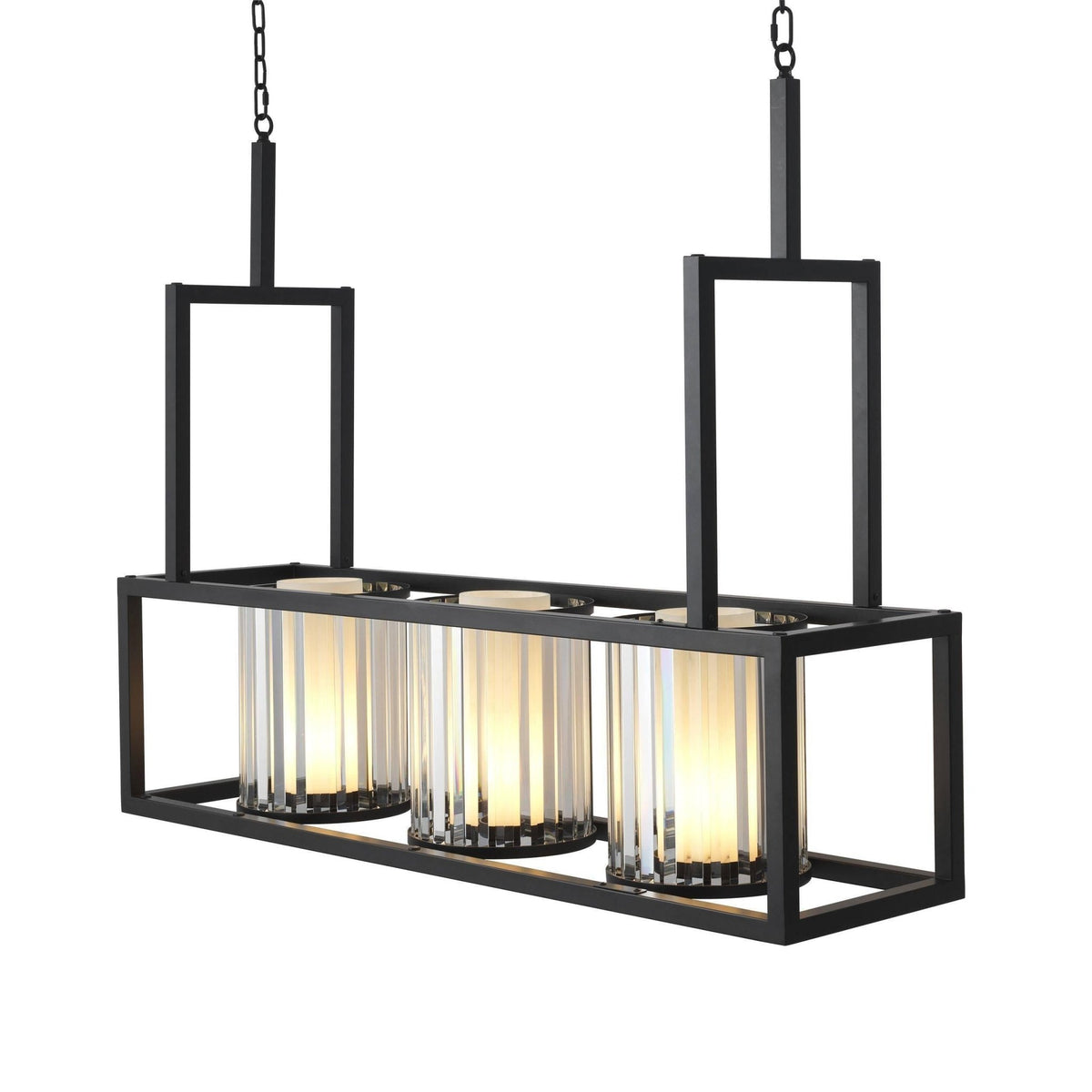 Carducci Modern Alabaster Chandelier - [Black] - Zelno Lighting