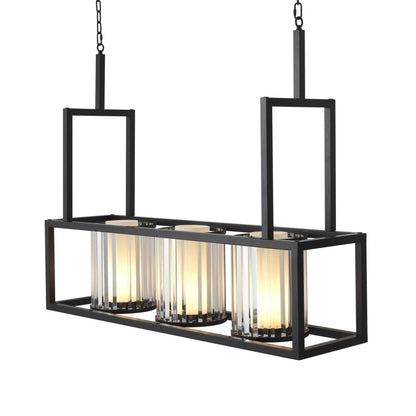 Carducci Modern Alabaster Chandelier - [Black] - Zelno Lighting
