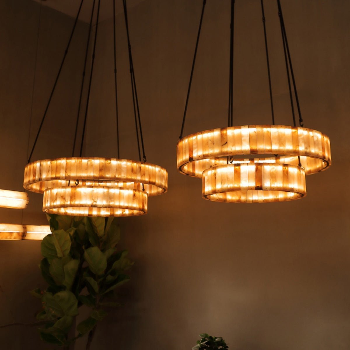 Carey Eterna Alabaster Round Chandelier - Zelno Lighting