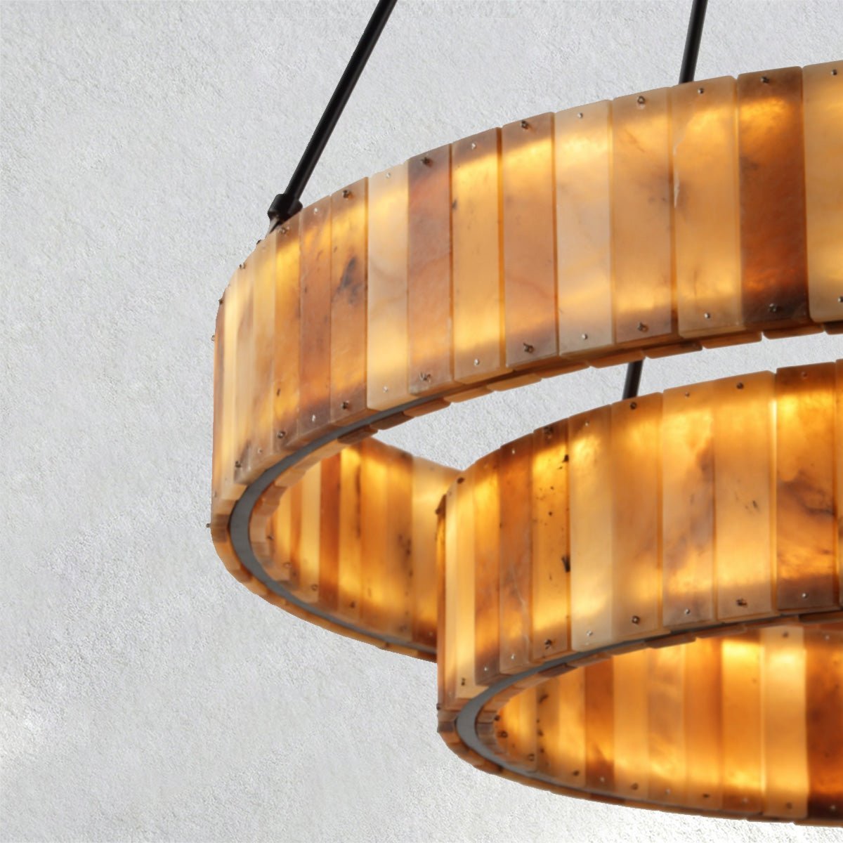 Carey Eterna Alabaster Round Chandelier - Zelno Lighting