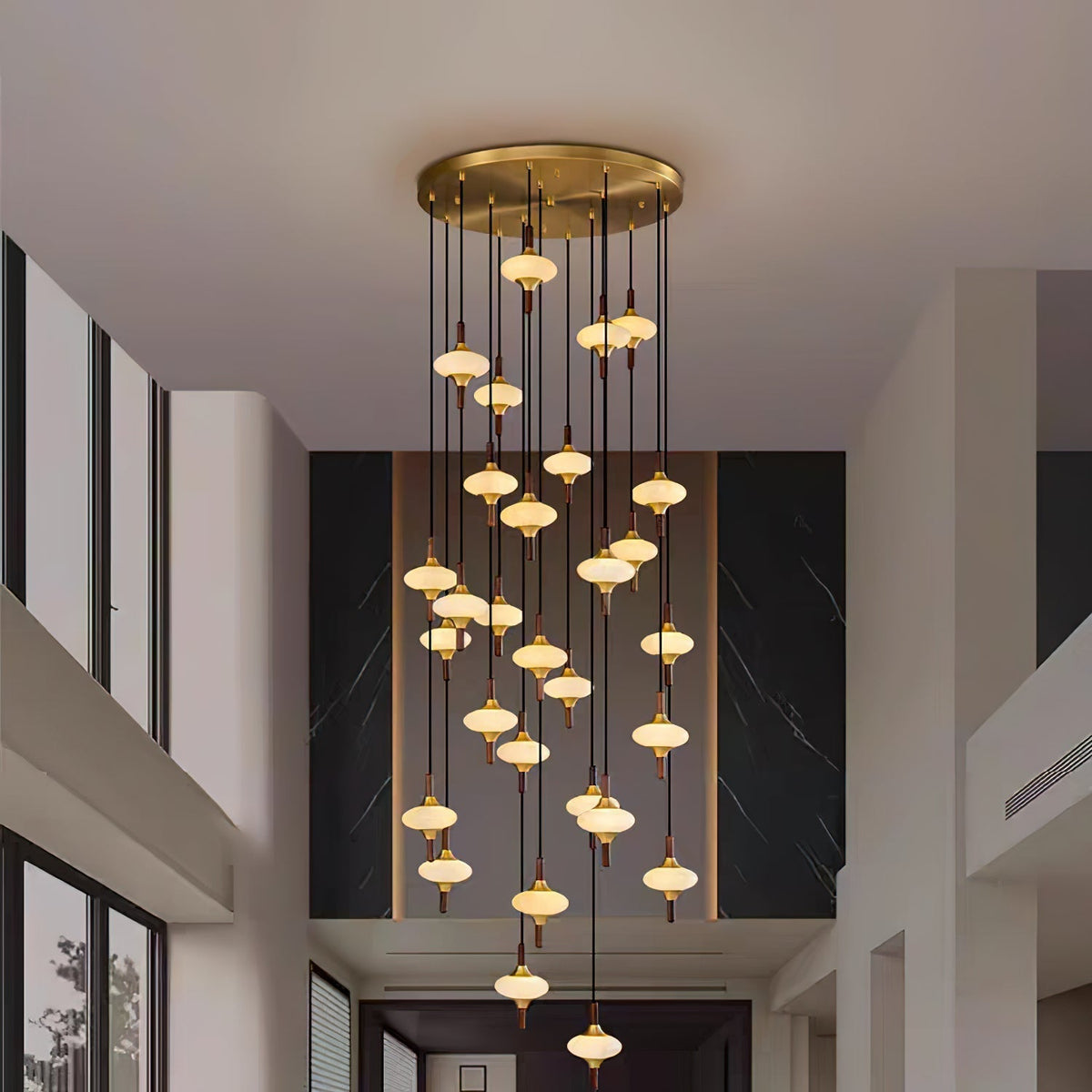 Cascade Spindle Chandelier - Zelno