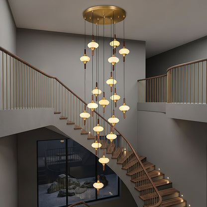 Cascade Spindle Chandelier - Zelno
