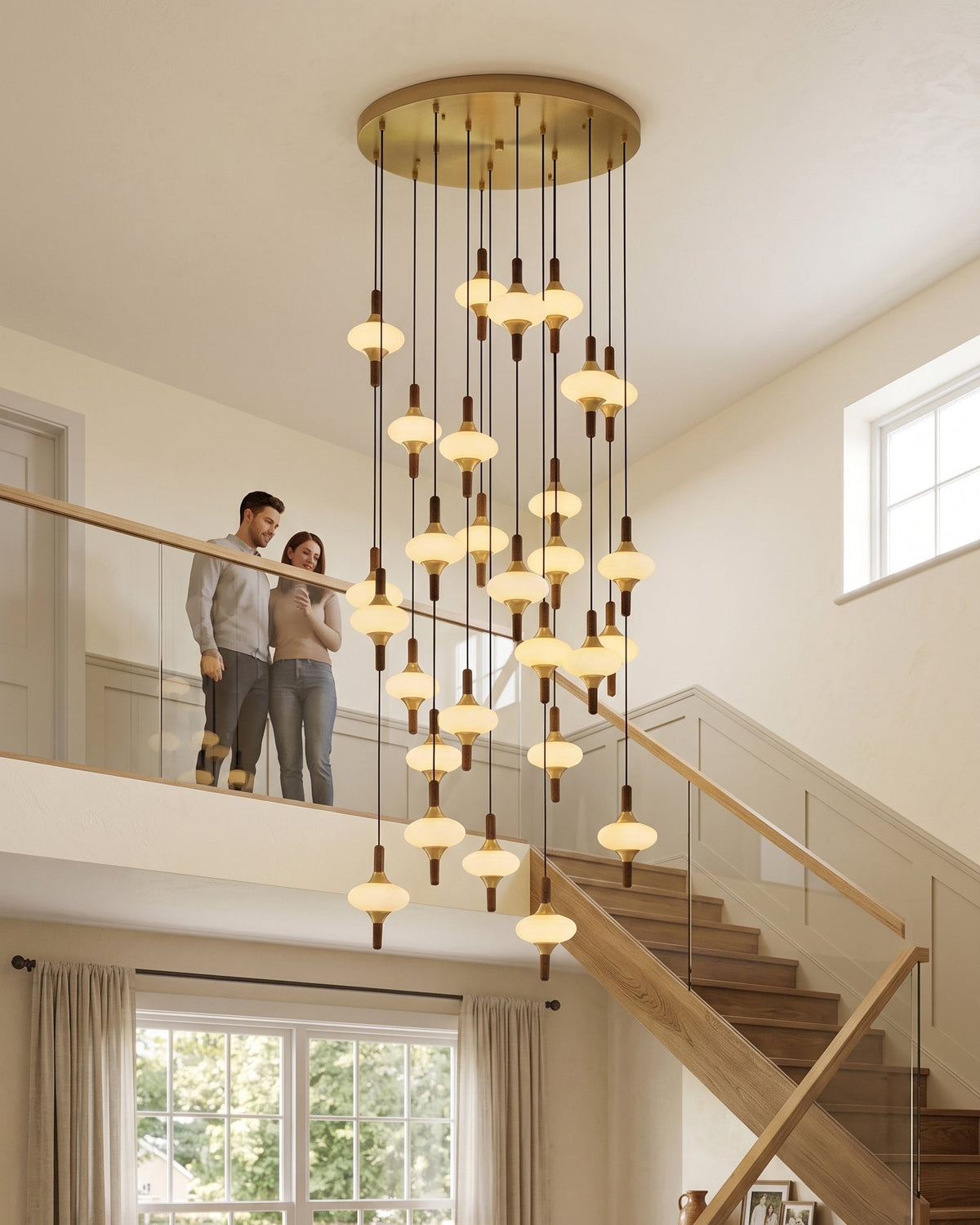 Cascade Spindle Chandelier - Zelno
