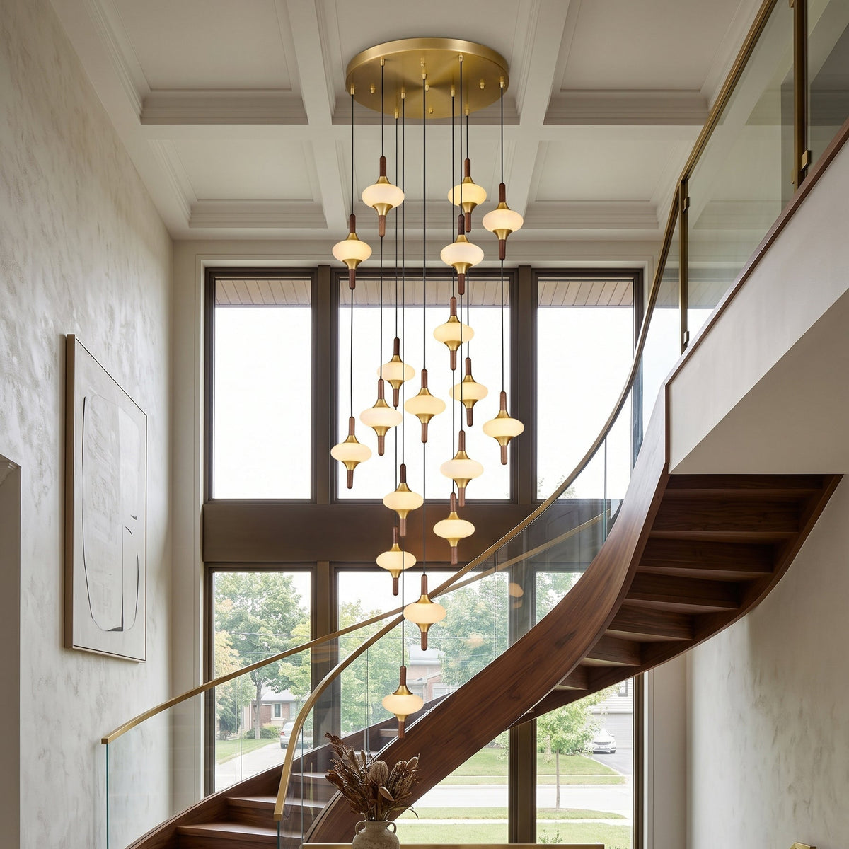 Cascade Spindle Chandelier - Zelno