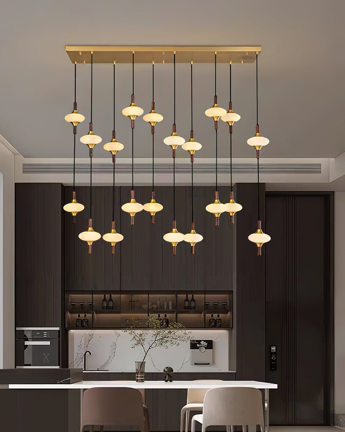 Cascade Spindle Chandelier - Zelno