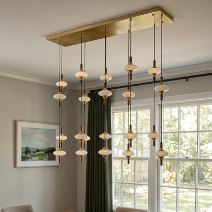 Cascade Spindle Chandelier - Zelno