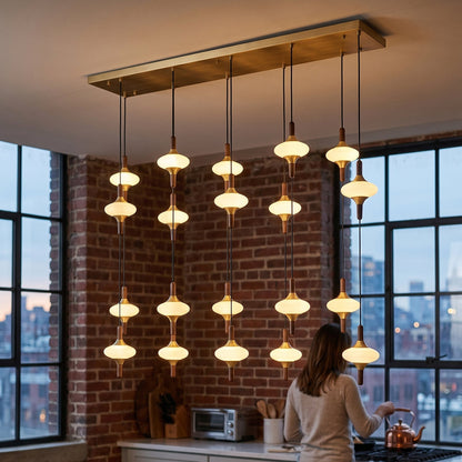 Cascade Spindle Chandelier - Zelno