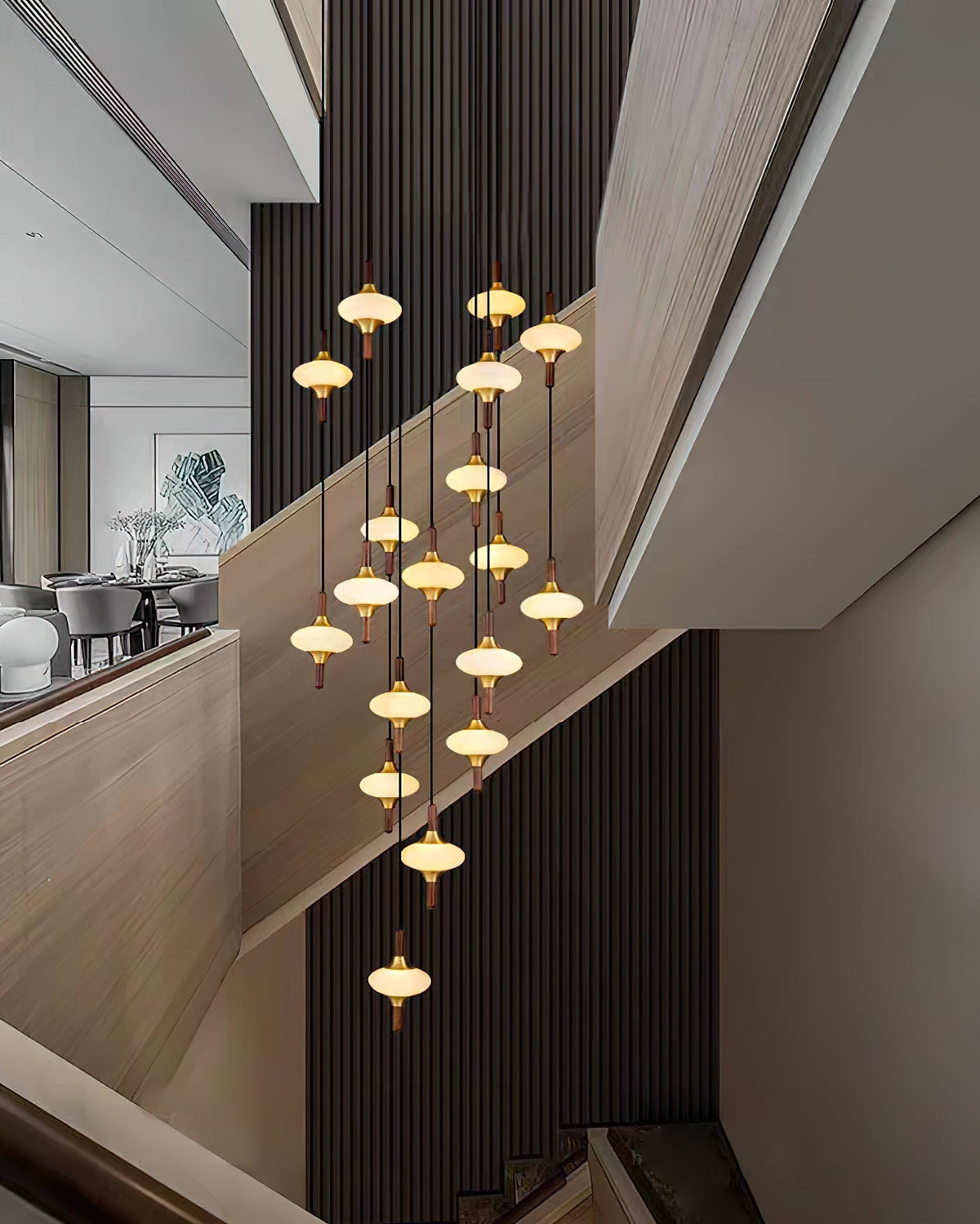 Cascade Spindle Chandelier - Zelno