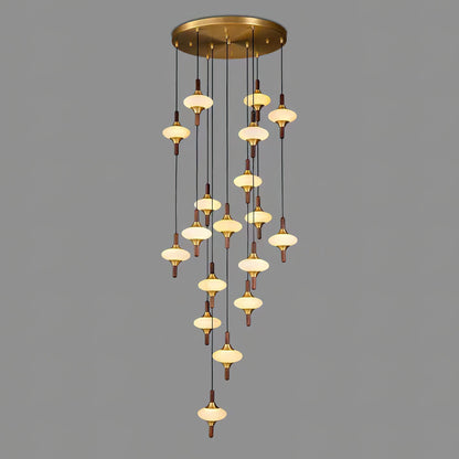 Cascade Spindle Chandelier - Zelno