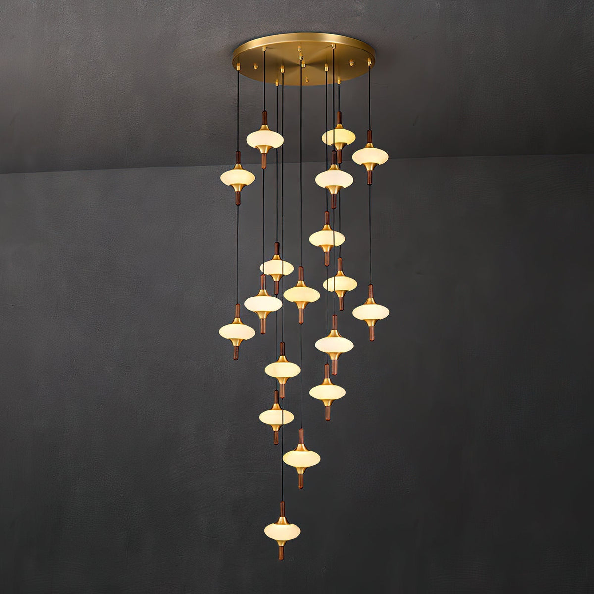 Cascade Spindle Chandelier - Zelno
