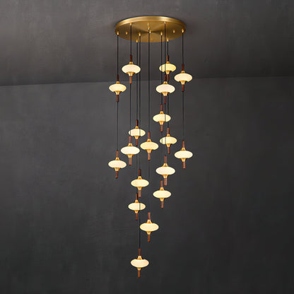 Cascade Spindle Chandelier - Zelno