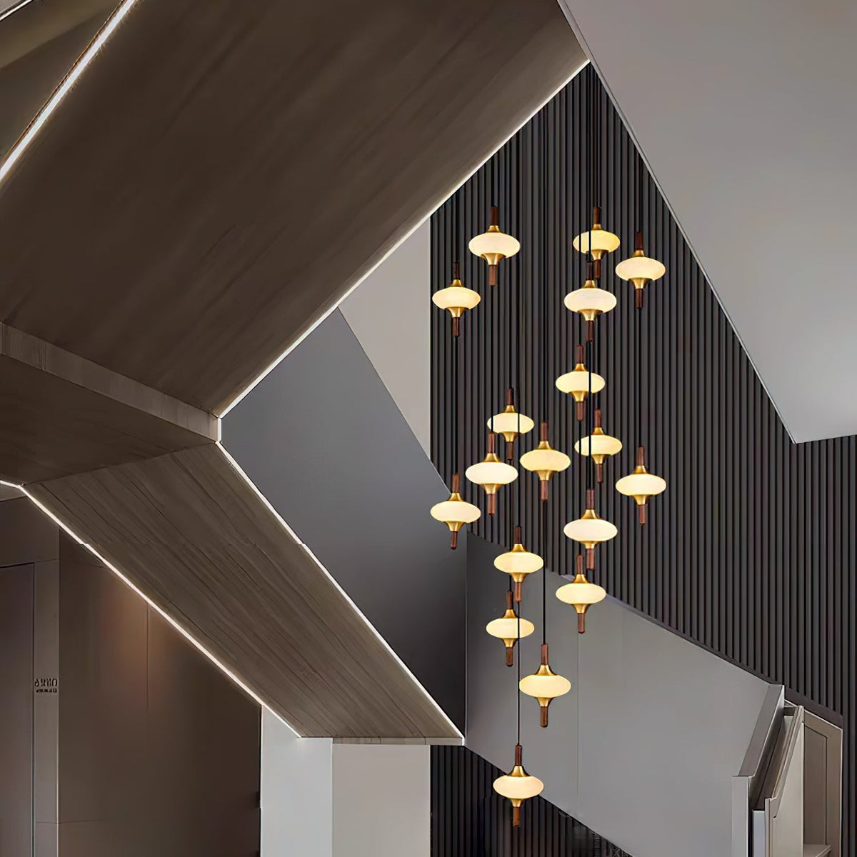Cascade Spindle Chandelier - Zelno