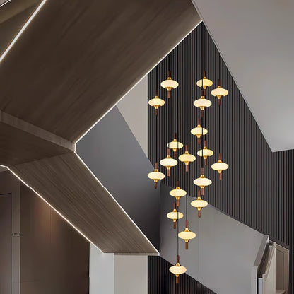 Cascade Spindle Chandelier - Zelno