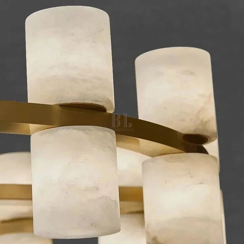 CAURIS ALABASTER LINEAR CHANDELIER 33.5" 39.4" 47.2"L - Zelno Lighting