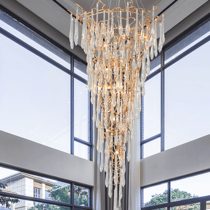 Cecily Crystal Branch Chandelier H 94.49" - Zelno Lighting