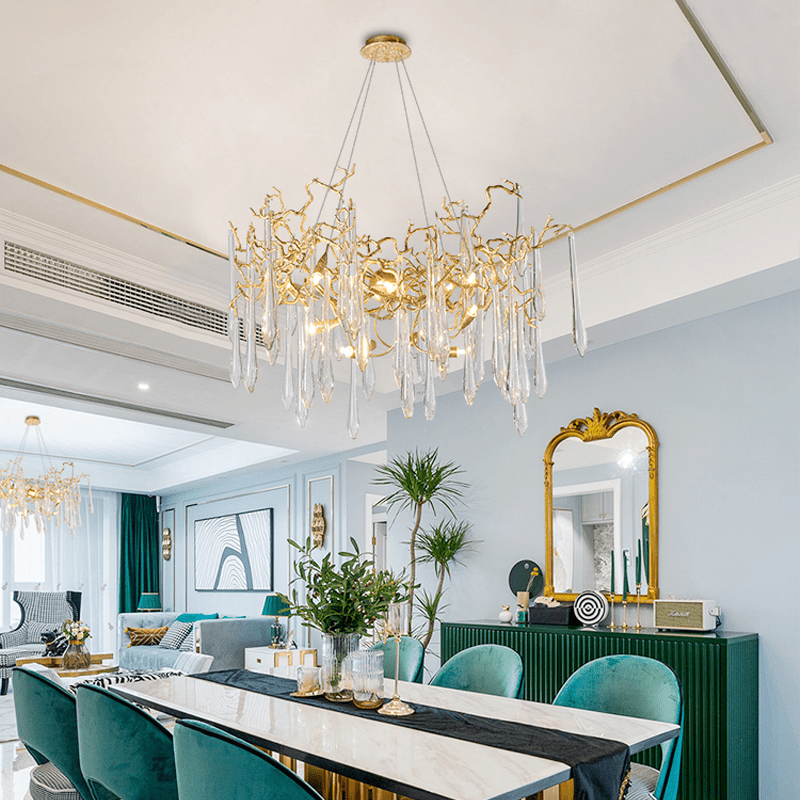 Cecily Modern Crystal Branch Chandelier - Zelno Lighting