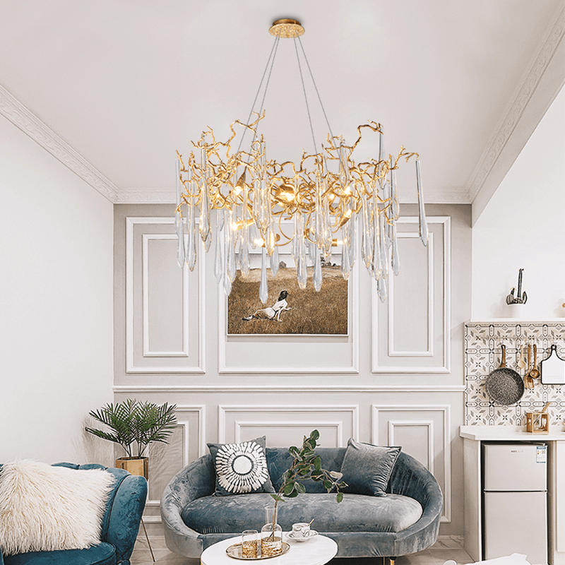 Cecily Modern Crystal Branch Chandelier - Zelno Lighting