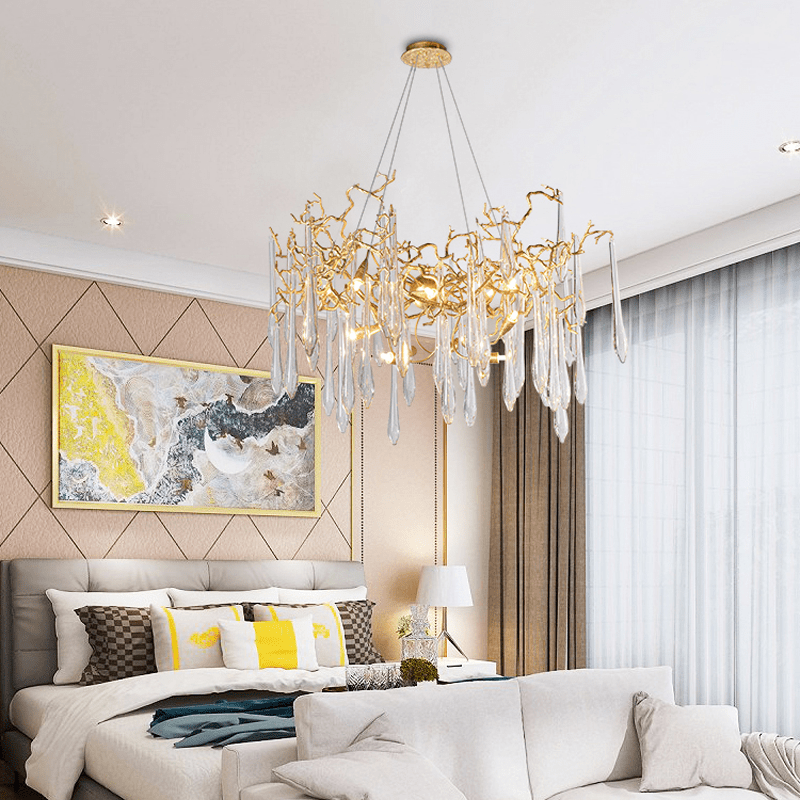 Cecily Modern Crystal Branch Chandelier - Zelno Lighting